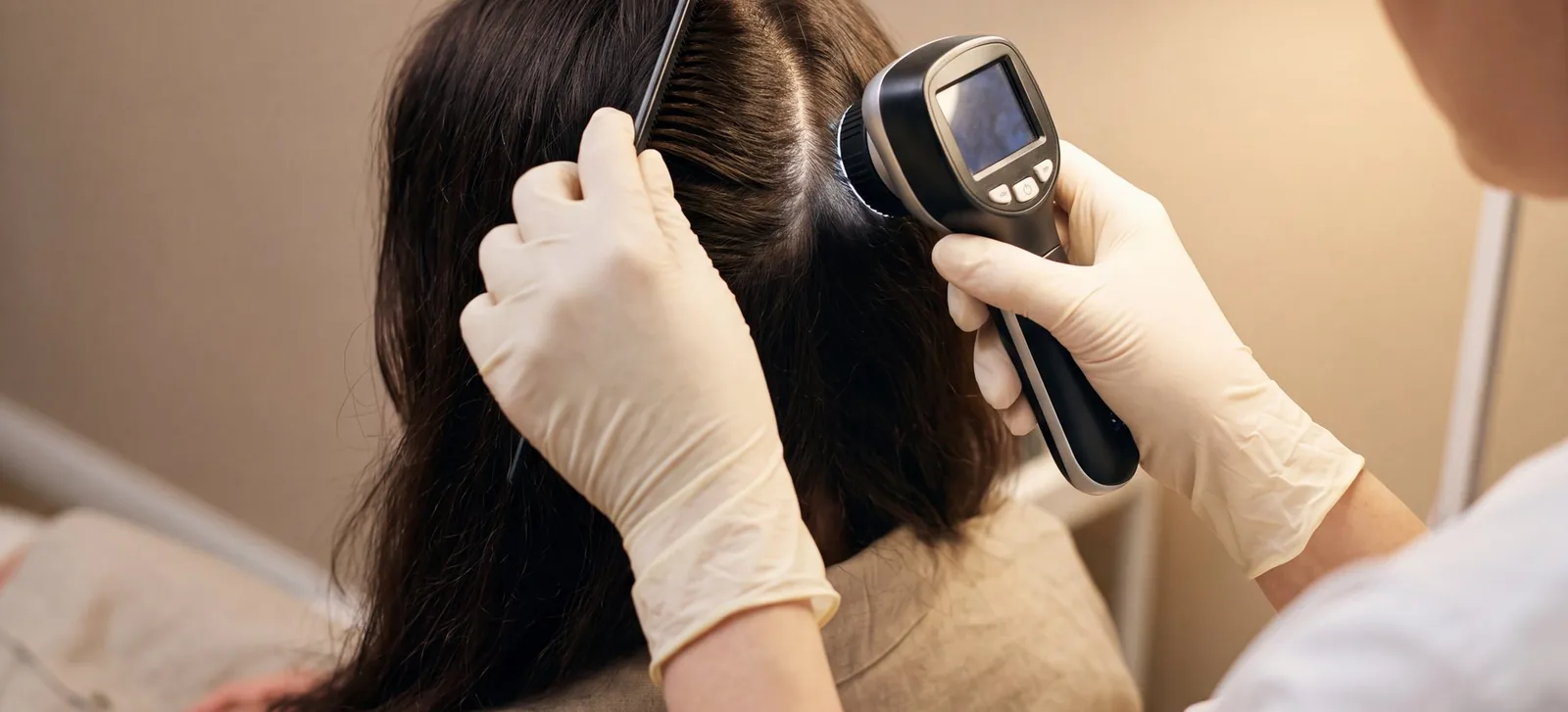 Diagnostic du cuir chevelu au trichoscope